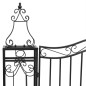 vidaXL Puerta de jardín de hierro forjado negro 121x8x150 cm vidaXL Puerta de jardín de hierro forjado negro 121x8x150 cm