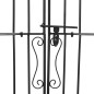 vidaXL Puerta de jardín de hierro forjado negro 121x8x150 cm vidaXL Puerta de jardín de hierro forjado negro 121x8x150 cm