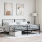 vidaXL Estructura de cama cabecero y pie de cama metal negro 183x213cm vidaXL Estructura de cama cabecero y pie de cama metal negro 183x213cm