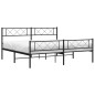 vidaXL Estructura de cama cabecero y pie de cama metal negro 183x213cm vidaXL Estructura de cama cabecero y pie de cama metal negro 183x213cm