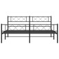 vidaXL Estructura de cama cabecero y pie de cama metal negro 200x200cm vidaXL Estructura de cama cabecero y pie de cama metal negro 200x200cm