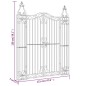 vidaXL Puerta de jardín de hierro forjado negro 121x8x150 cm vidaXL Puerta de jardín de hierro forjado negro 121x8x150 cm