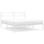 vidaXL Estructura de cama de metal con cabecero blanca 120x190 cm