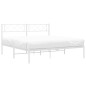 vidaXL Estructura de cama de metal con cabecero blanca 120x190 cm