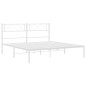 vidaXL Estructura de cama de metal con cabecero blanca 120x190 cm