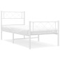 vidaXL Estructura cama metal con cabecero y pie cama blanca 80x200 cm vidaXL Estructura cama metal con cabecero y pie cama blanca 80x200 cm