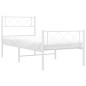 vidaXL Estructura cama metal con cabecero y pie cama blanca 80x200 cm vidaXL Estructura cama metal con cabecero y pie cama blanca 80x200 cm