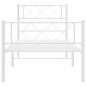 vidaXL Estructura cama metal con cabecero y pie cama blanca 80x200 cm vidaXL Estructura cama metal con cabecero y pie cama blanca 80x200 cm