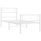 vidaXL Estructura cama metal con cabecero y pie cama blanca 80x200 cm vidaXL Estructura cama metal con cabecero y pie cama blanca 80x200 cm