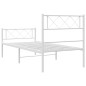 vidaXL Estructura cama metal con cabecero y pie cama blanca 80x200 cm vidaXL Estructura cama metal con cabecero y pie cama blanca 80x200 cm