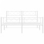 vidaXL Estructura cama metal con cabecero y estribo blanco 120x200 cm