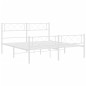 vidaXL Estructura cama metal con cabecero y estribo blanco 120x200 cm