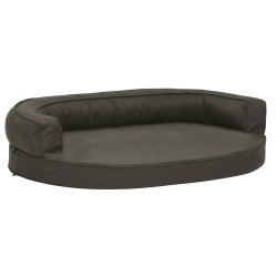vidaXL Colchón para cama de perro ergonómico gris oscuro 75x53 cm