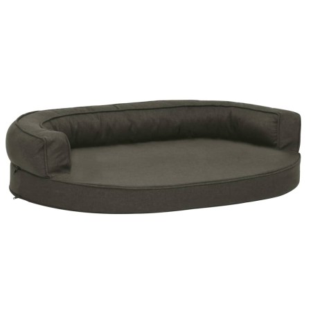 vidaXL Colchón para cama de perro ergonómico gris oscuro 75x53 cm