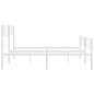 vidaXL Estructura cama metal con cabecero y pie cama blanco 183x213 cm