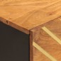 vidaXL Mesita de noche de madera maciza de mango marrón y negro vidaXL Mesita de noche de madera maciza de mango marrón y negro