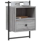 vidaXL Mesita de noche de pared gris Sonoma 40x30x61 cm vidaXL Mesita de noche de pared gris Sonoma 40x30x61 cm