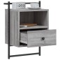 vidaXL Mesita de noche de pared gris Sonoma 40x30x61 cm vidaXL Mesita de noche de pared gris Sonoma 40x30x61 cm