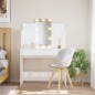 vidaXL Tocador con luces LED blanco brillante 96x40x142 cm vidaXL Tocador con luces LED blanco brillante 96x40x142 cm