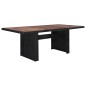 idaXL Juego de comedor de jardín 9 piezas ratán sintético negro idaXL Juego de comedor de jardín 9 piezas ratán sintético negro