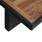 idaXL Juego de comedor de jardín 9 piezas ratán sintético negro idaXL Juego de comedor de jardín 9 piezas ratán sintético negro