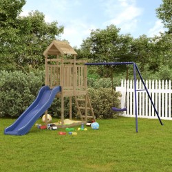 vidaXL Parque infantil de exterior madera de pino impregnada