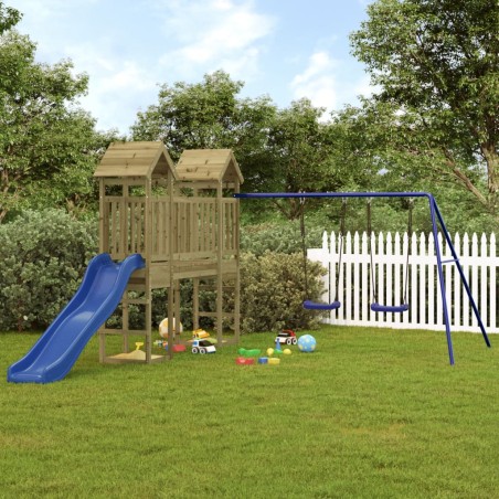 vidaXL Parque infantil de exterior madera de pino impregnada
