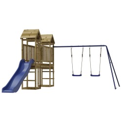 vidaXL Parque infantil de exterior madera de pino impregnada