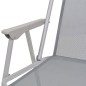 vidaXL Juego de comedor de jardín 6 piezas acero y textilene gris vidaXL Juego de comedor de jardín 6 piezas acero y textilene gris