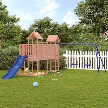 vidaXL Parque infantil de exterior madera maciza Douglas
