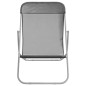 vidaXL Sillas de playa plegables 2 uds acero recubierto textilene gris vidaXL Sillas de playa plegables 2 uds acero recubierto textilene gris