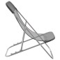 vidaXL Sillas de playa plegables 2 uds acero recubierto textilene gris vidaXL Sillas de playa plegables 2 uds acero recubierto textilene gris