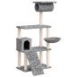 vidaXL Rascador para gatos con postes de sisal gris claro 131 cm vidaXL Rascador para gatos con postes de sisal gris claro 131 cm