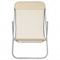 vidaXL Silla de playa plegable 2 uds acero recubierto textilene crema vidaXL Silla de playa plegable 2 uds acero recubierto textilene crema