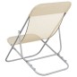 vidaXL Silla de playa plegable 2 uds acero recubierto textilene crema vidaXL Silla de playa plegable 2 uds acero recubierto textilene crema