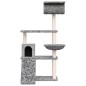 vidaXL Rascador para gatos con postes de sisal gris claro 131 cm vidaXL Rascador para gatos con postes de sisal gris claro 131 cm