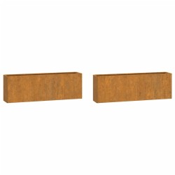 vidaXL Jardineras de pared 2 uds acero corten oxidado 53x10x17 cm