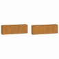 vidaXL Jardineras de pared 2 uds acero corten oxidado 53x10x17 cm vidaXL Jardineras de pared 2 uds acero corten oxidado 53x10x17 cm