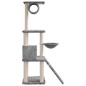 vidaXL Rascador para gatos con postes de sisal gris claro 131 cm vidaXL Rascador para gatos con postes de sisal gris claro 131 cm