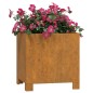 vidaXL Jardinera con patas acero corten oxidado 32x30x33 cm vidaXL Jardinera con patas acero corten oxidado 32x30x33 cm