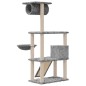 vidaXL Rascador para gatos con postes de sisal gris claro 131 cm vidaXL Rascador para gatos con postes de sisal gris claro 131 cm