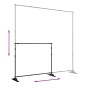 vidaXL Soportes de telón de fondo 2 uds acero negro 254x243 cm vidaXL Soportes de telón de fondo 2 uds acero negro 254x243 cm