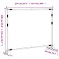 vidaXL Soportes de telón de fondo 2 uds acero negro 254x243 cm vidaXL Soportes de telón de fondo 2 uds acero negro 254x243 cm