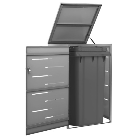 vidaXL Cobertizo para un contenedor basura acero 69x77,5x112,5 cm