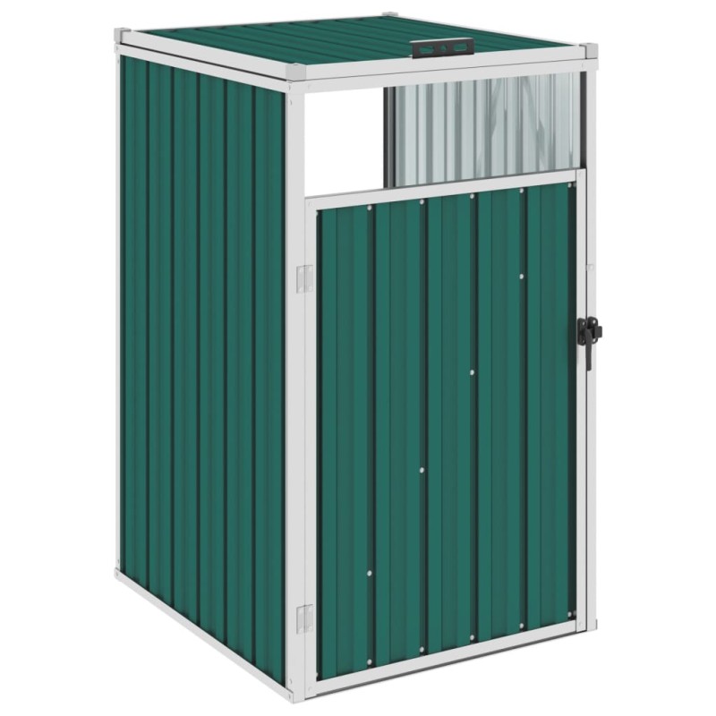 vidaXL Cobertizo para contenedor de basura acero 72x81x121 cm vidaXL Cobertizo para contenedor de basura acero 72x81x121 cm