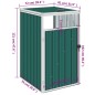 vidaXL Cobertizo para contenedor de basura acero 72x81x121 cm vidaXL Cobertizo para contenedor de basura acero 72x81x121 cm