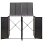 vidaXL Cobertizo para 2 contenedores de basura ratán PE 140x80x117cm vidaXL Cobertizo para 2 contenedores de basura ratán PE 140x80x117cm
