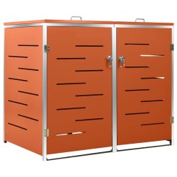 vidaXL Cobertizo para dos contenedores basura acero 138x77,5x112,5 cm