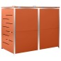 vidaXL Cobertizo para dos contenedores basura acero 138x77,5x112,5 cm vidaXL Cobertizo para dos contenedores basura acero 138x77,5x112,5 cm