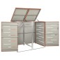vidaXL Cobertizo para dos contenedores basura acero 138x77,5x112,5 cm vidaXL Cobertizo para dos contenedores basura acero 138x77,5x112,5 cm